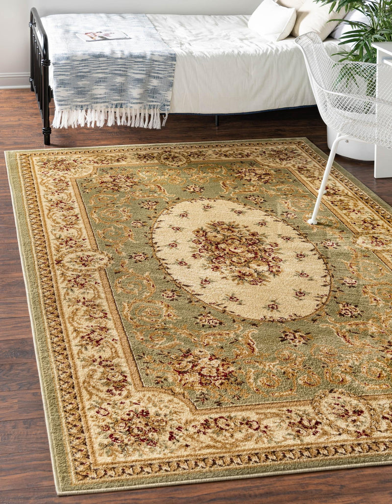 Versailles Elegance Collection Area Rug - Bellevue Rectangle Green lifestyle 6