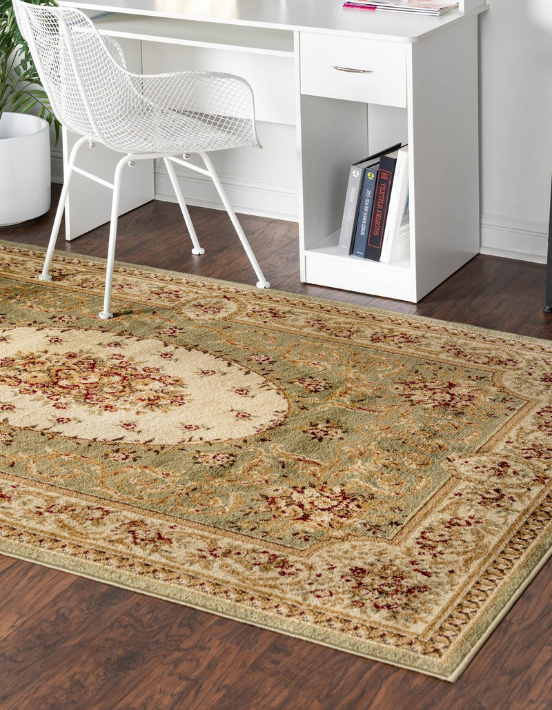Versailles Elegance Collection Area Rug - Bellevue Rectangle Green lifestyle 9