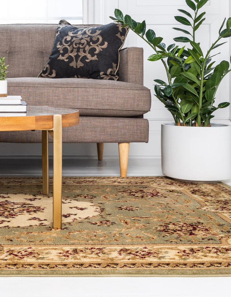 Versailles Elegance Collection Area Rug - Bellevue Rectangle Green lifestyle 12