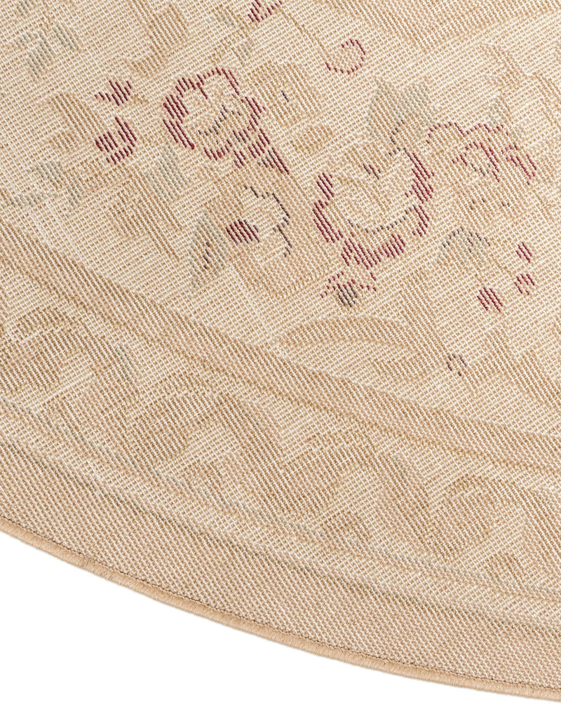 Versailles Elegance Collection Area Rug - Bellevue Round Tan lifestyle 84