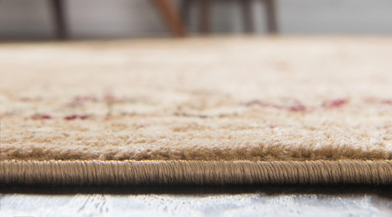 Versailles Elegance Collection Area Rug - Bellevue Round Tan lifestyle 65