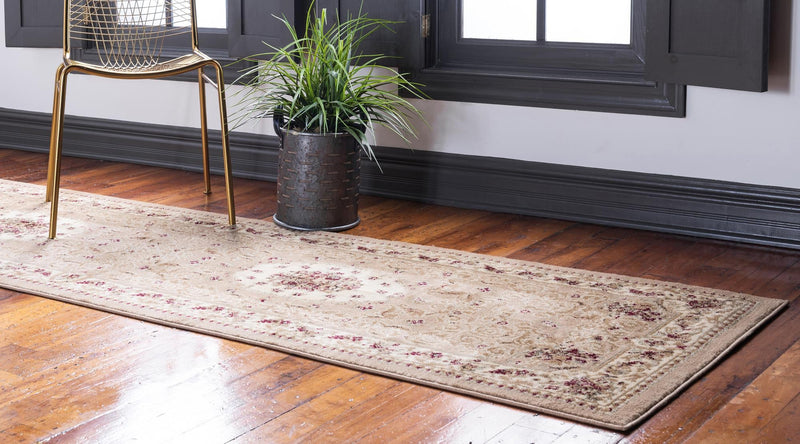 Versailles Elegance Collection Area Rug - Bellevue Runner Tan lifestyle 58
