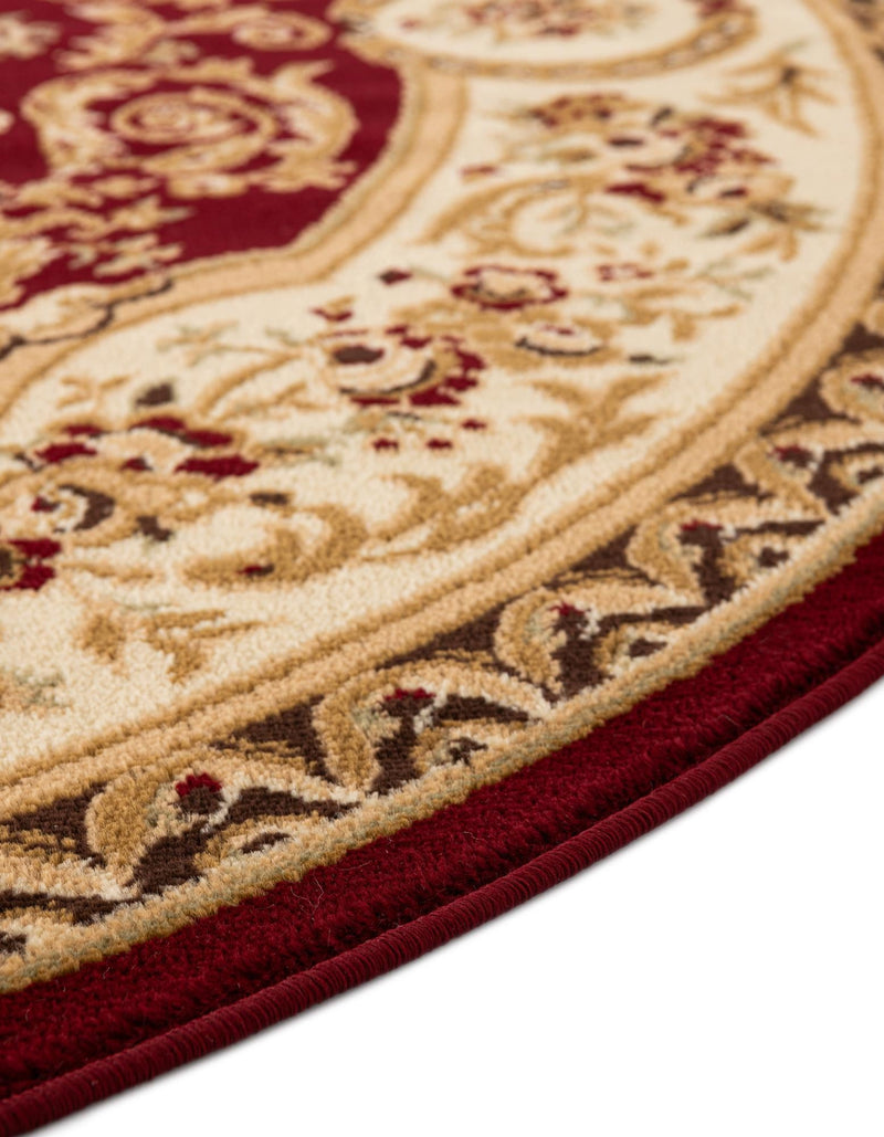 Versailles Elegance Collection Area Rug - Bellevue Round Red lifestyle 78