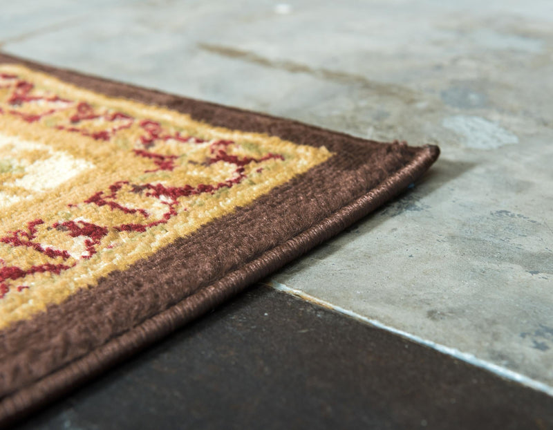 Versailles Elegance Collection Area Rug - Saint-Cloud Rectangle Brown lifestyle 6