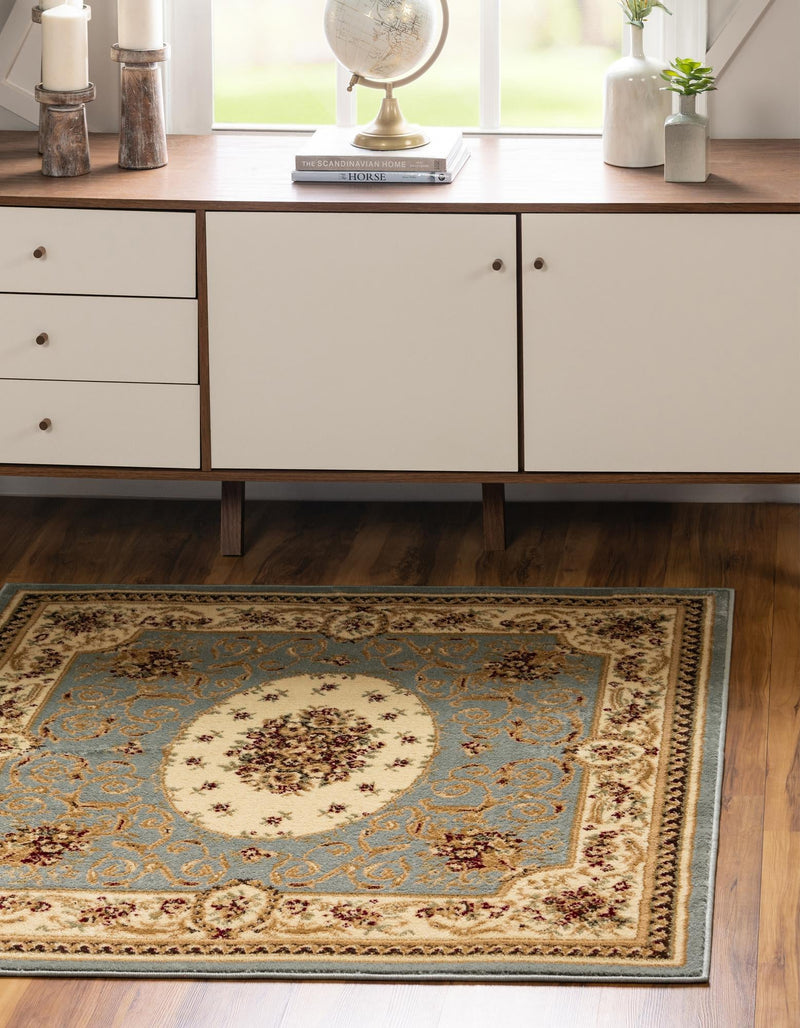 Versailles Elegance Collection Area Rug - Bellevue Square Light Blue lifestyle 73