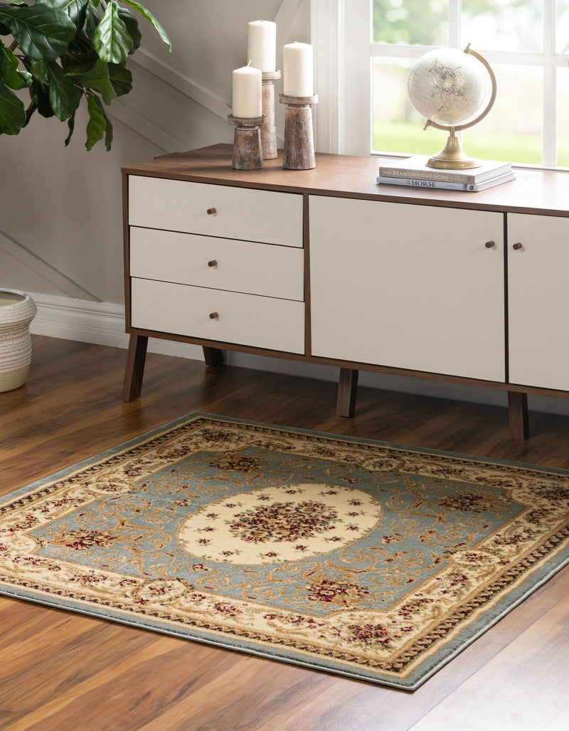 Versailles Elegance Collection Area Rug - Bellevue Square Light Blue lifestyle 88