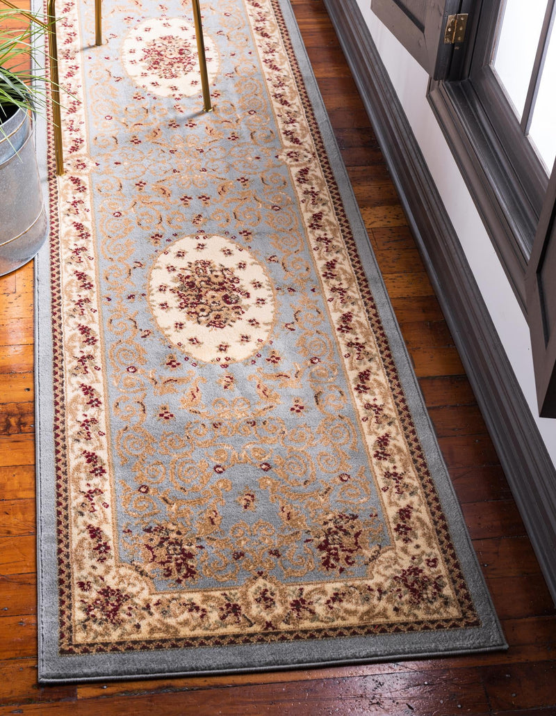 Versailles Elegance Collection Area Rug - Bellevue Runner Light Blue lifestyle 76