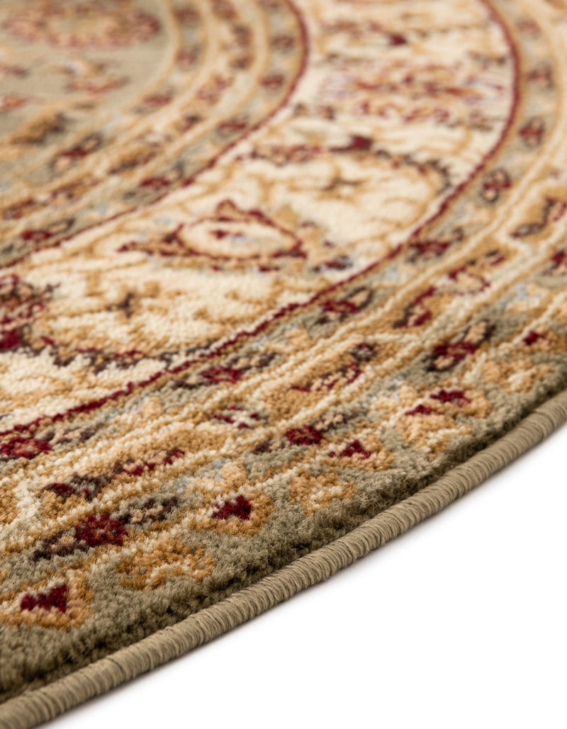 Jaipur Elegance Collection Area Rug - Nahargarh (Grass Green) Round Grass Green lifestyle 6