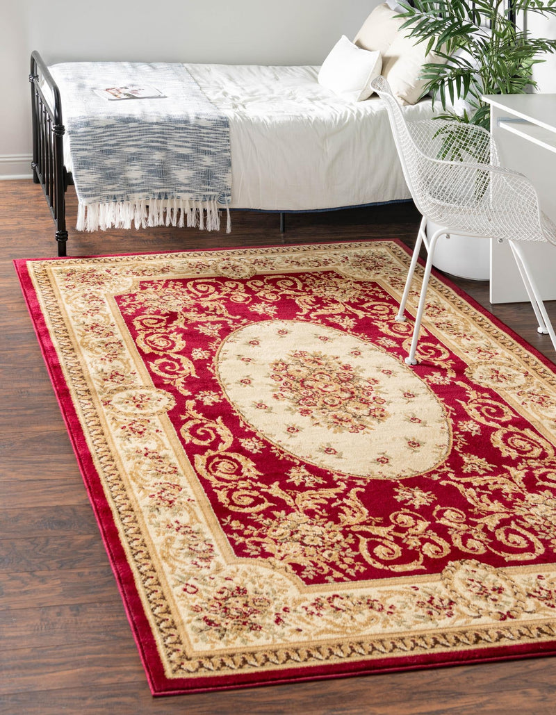Versailles Elegance Collection Area Rug - Bellevue Rectangle Red lifestyle 5