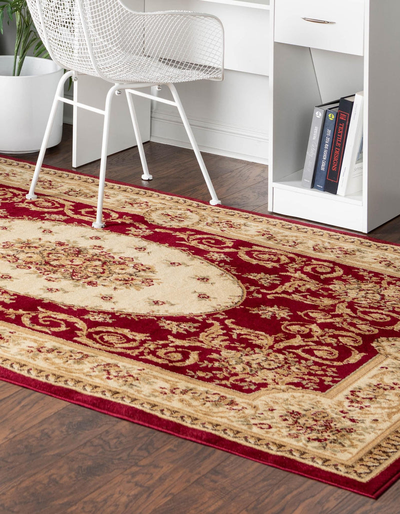 Versailles Elegance Collection Area Rug - Bellevue Rectangle Red lifestyle 8