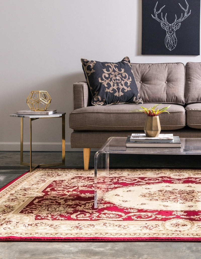 Versailles Elegance Collection Area Rug - Bellevue Rectangle Red lifestyle 11