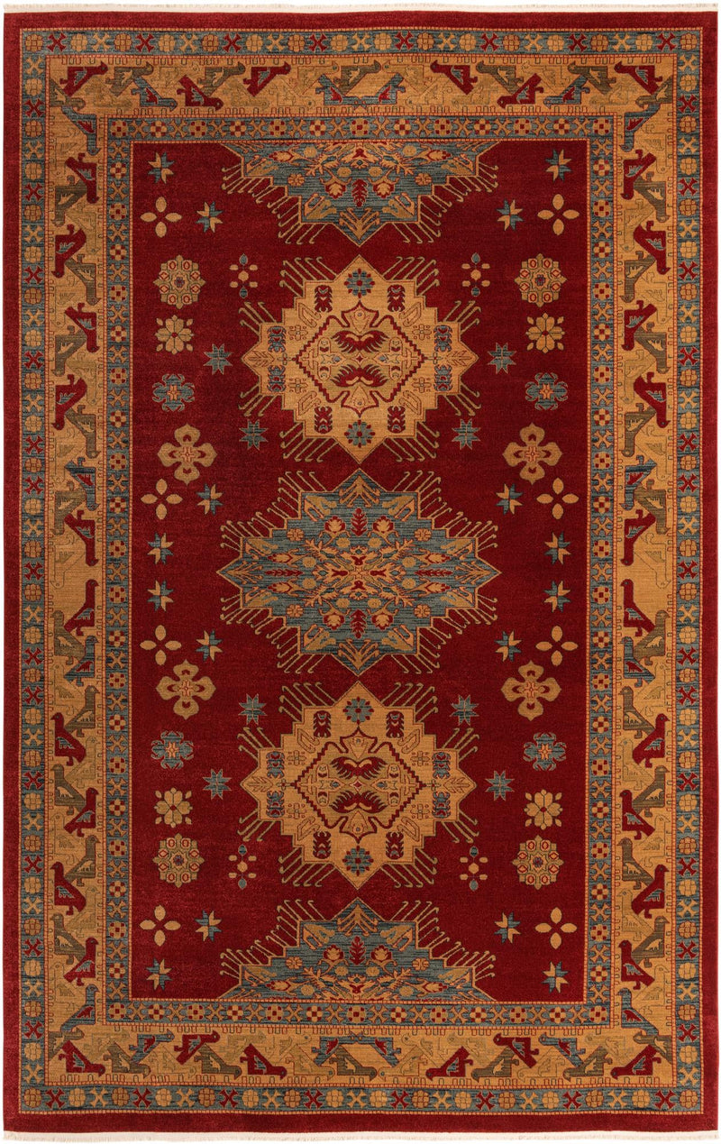 Persian Elegance Collection Area Rug - Shiraz Rectangular Red lifestyle 10