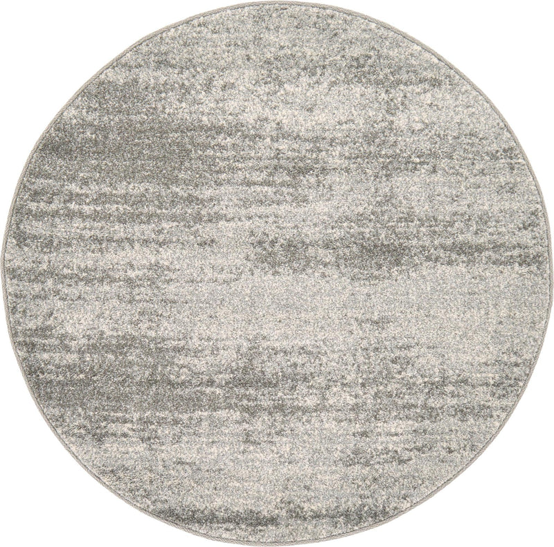 Studio Haven Collection Area Rug - Gallery (Gray) Round Gray lifestyle 20