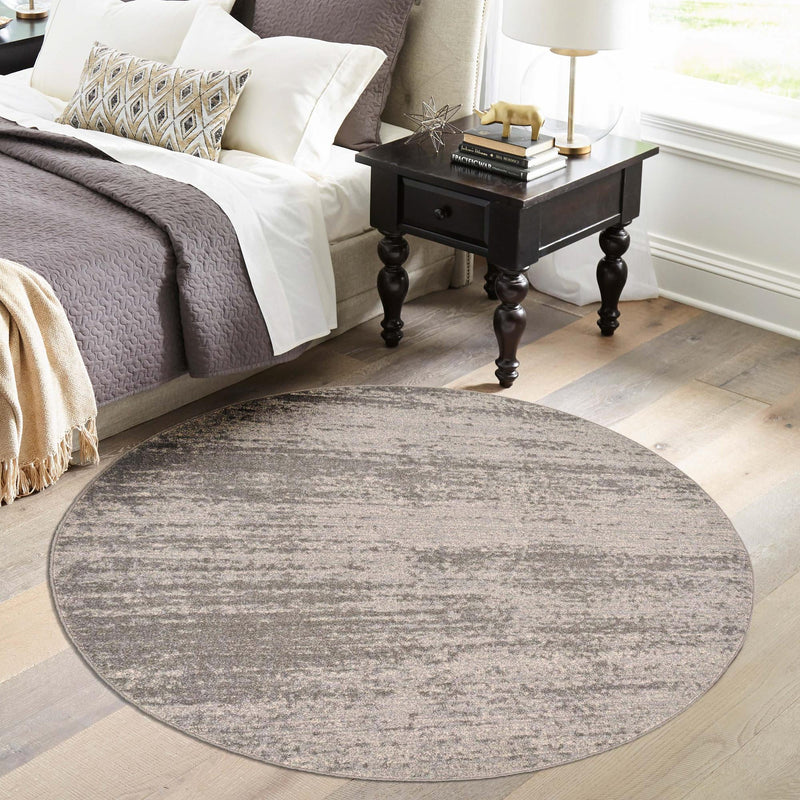 Studio Haven Collection Area Rug - Gallery (Gray) Round Gray lifestyle 77