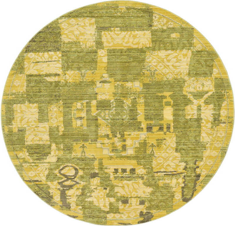Lagoon Luxe Collection Area Rug - Nautical Round Green lifestyle 3
