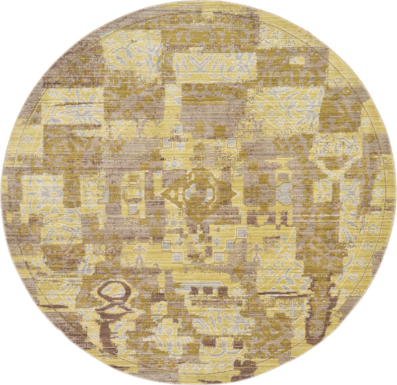 Lagoon Luxe Collection Area Rug - Nautical Round Light Brown lifestyle 4