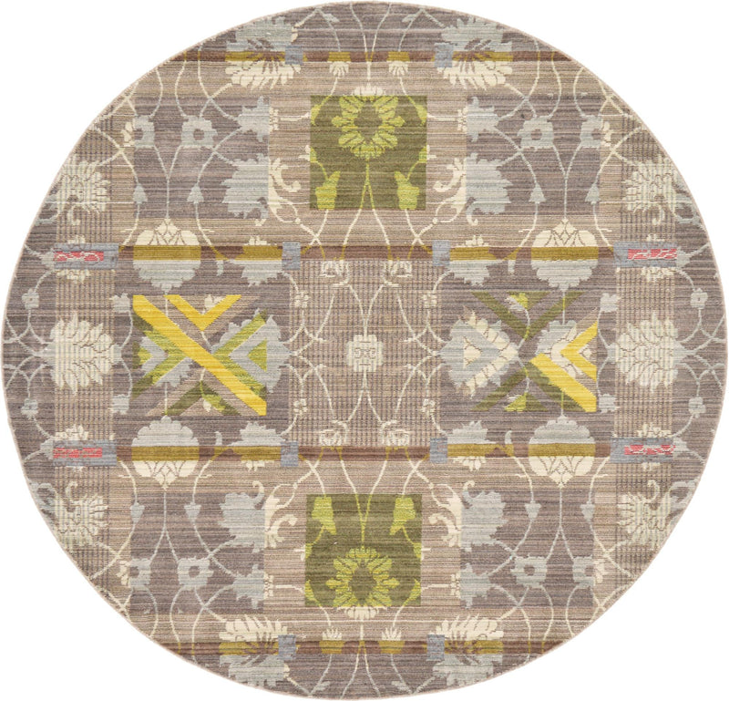 Lagoon Luxe Collection Area Rug - Seashell Round Brown lifestyle 3
