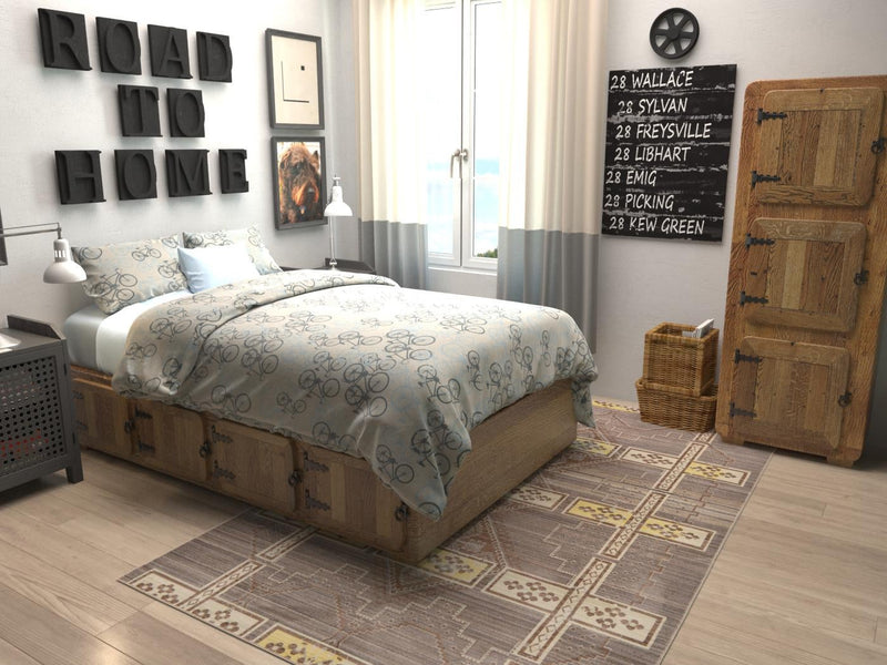 Lagoon Luxe Collection Area Rug - Current Rectangle Brown Main