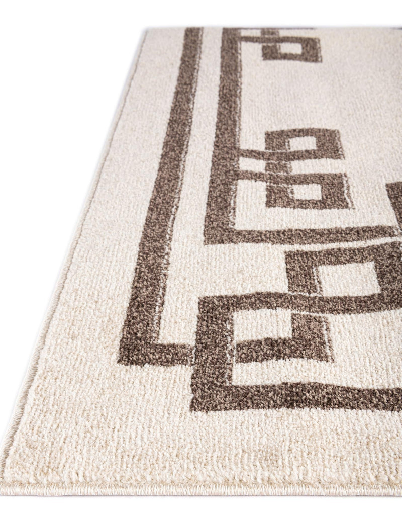 Aegean Labyrinth Collection Area Rug - Rhodes Rectangle Beige and Brown lifestyle 31