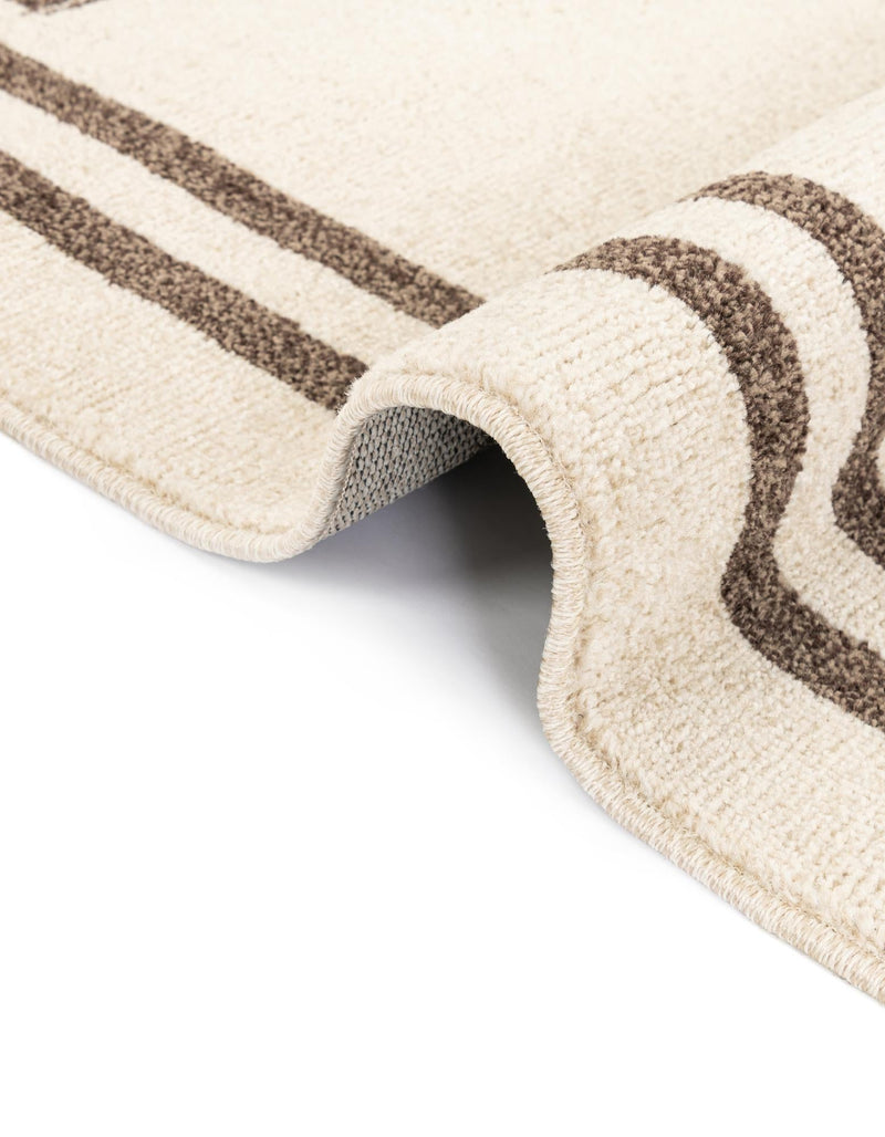 Aegean Labyrinth Collection Area Rug - Rhodes Rectangle Beige and Brown lifestyle 43