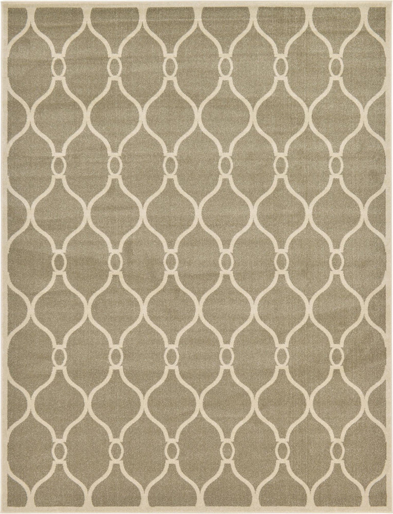 Lattice Gardens Collection Area Rug - Vinehaven Rectangle Beige Main