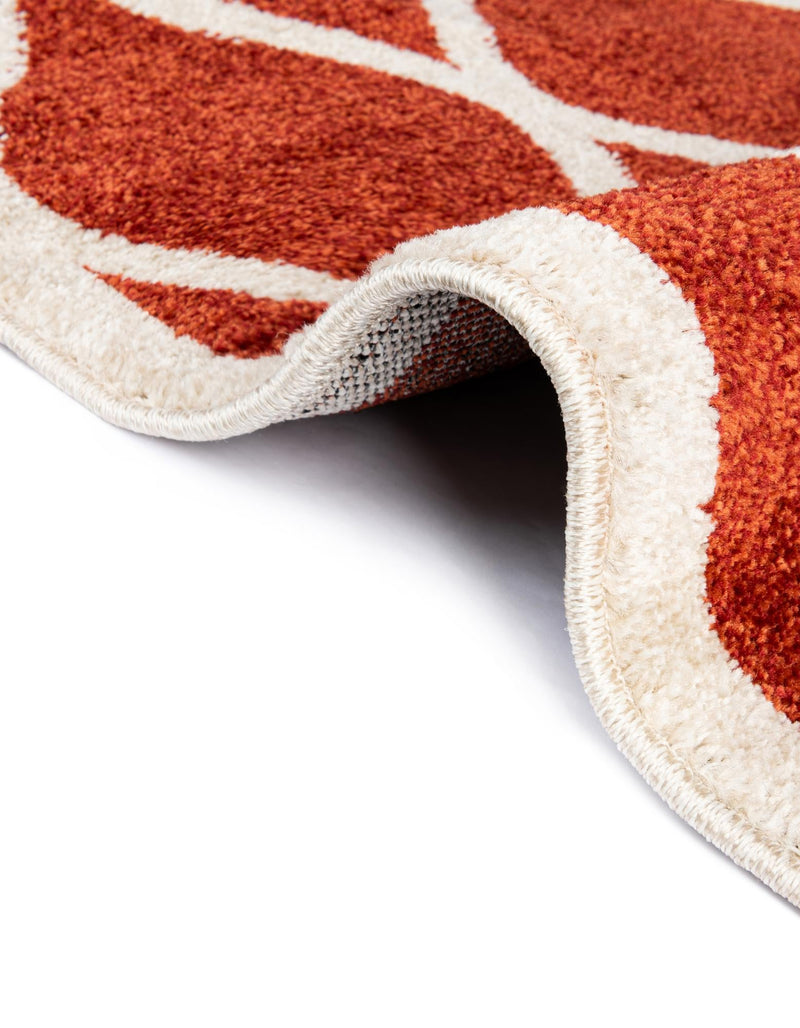 Lattice Gardens Collection Area Rug - Vinehaven Rectangle Terracotta lifestyle 53