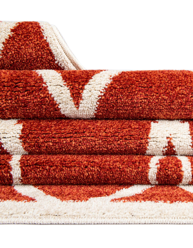 Lattice Gardens Collection Area Rug - Vinehaven Rectangle Terracotta lifestyle 57