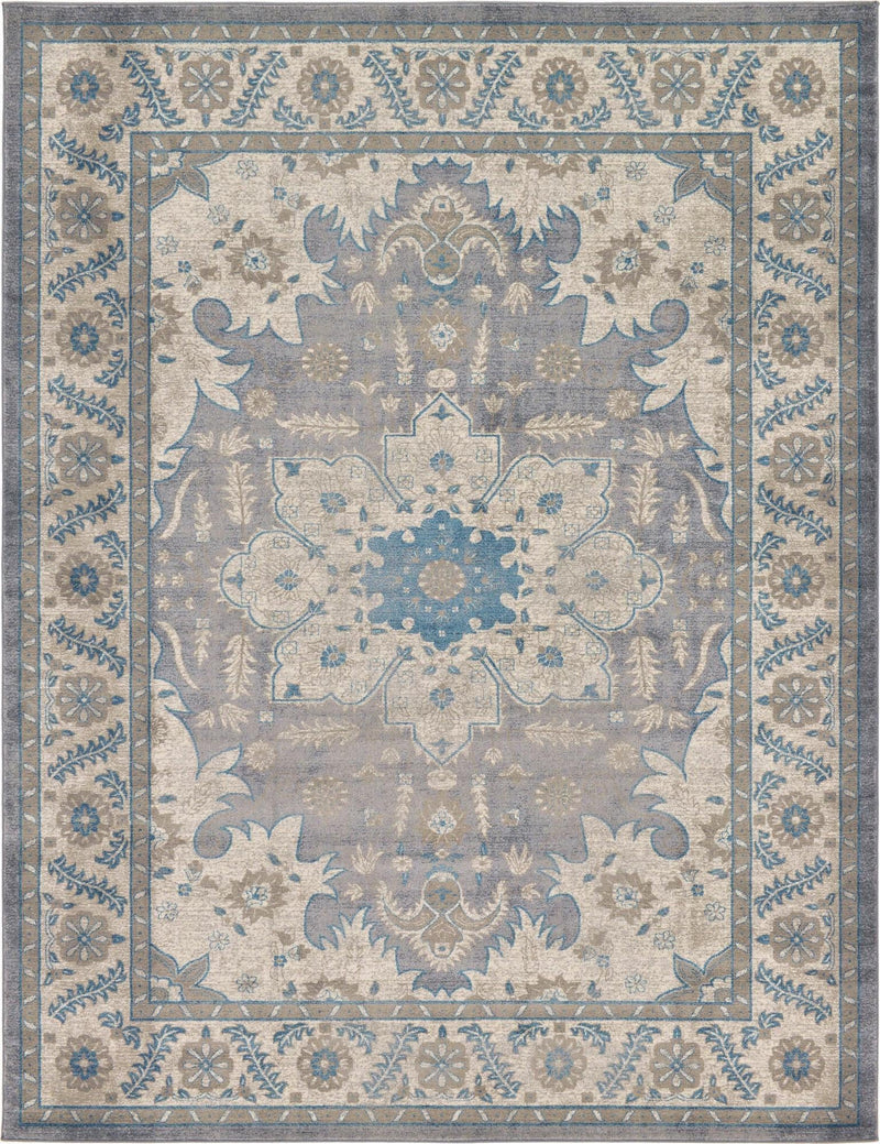Salzburg Elegance Collection Area Rug - Getreidegasse Rectangle Gray Main
