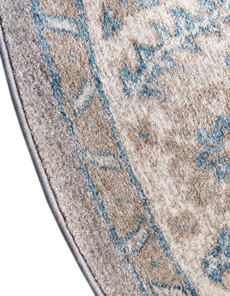 Salzburg Elegance Collection Area Rug - Getreidegasse Round Gray lifestyle 40
