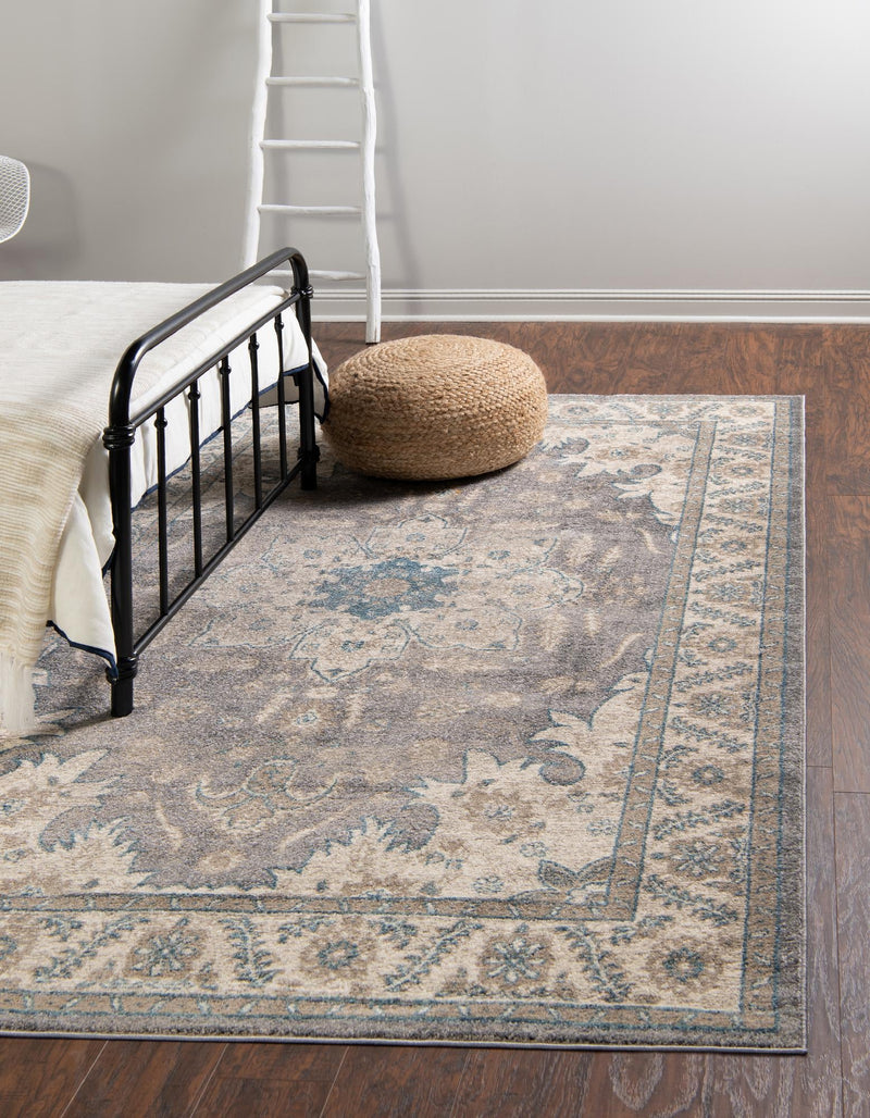 Salzburg Elegance Collection Area Rug - Getreidegasse Rectangle Gray lifestyle 2