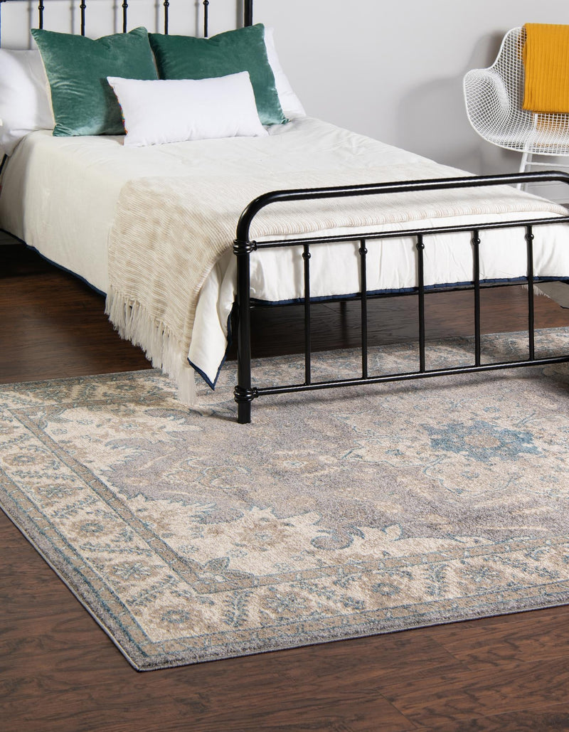 Salzburg Elegance Collection Area Rug - Getreidegasse Rectangle Gray lifestyle 3