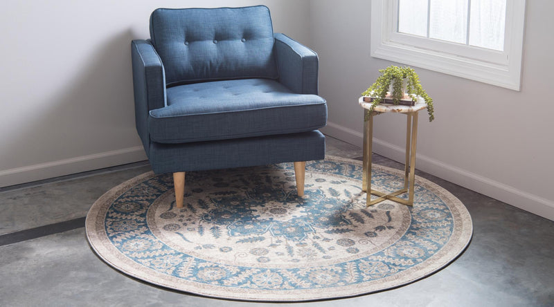 Salzburg Elegance Collection Area Rug - Getreidegasse Round Cream lifestyle 26
