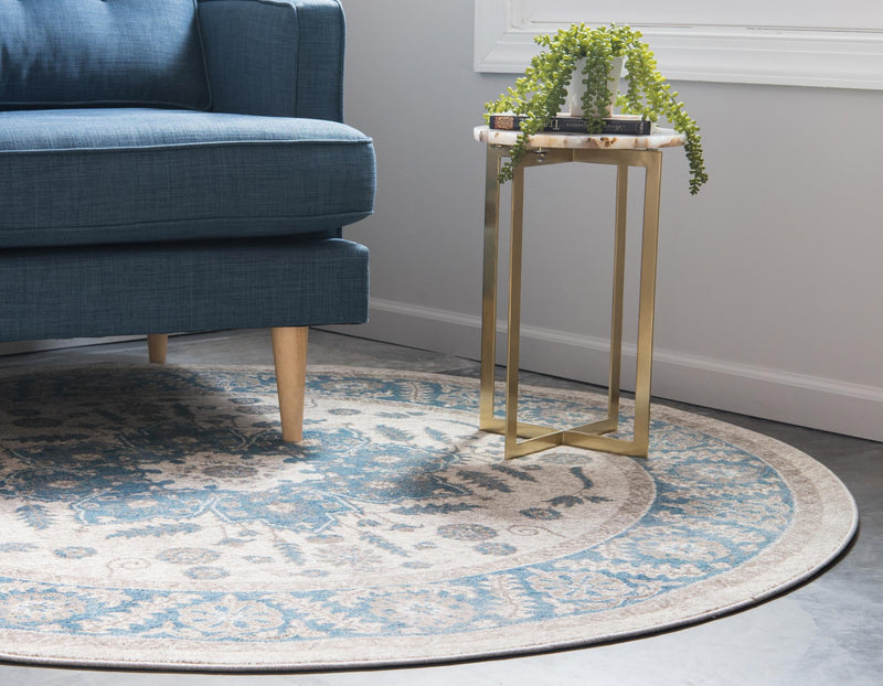 Salzburg Elegance Collection Area Rug - Getreidegasse Round Cream lifestyle 30