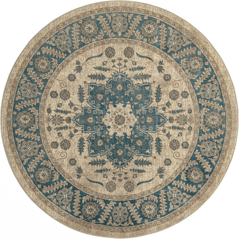Salzburg Elegance Collection Area Rug - Getreidegasse Round Cream lifestyle 14