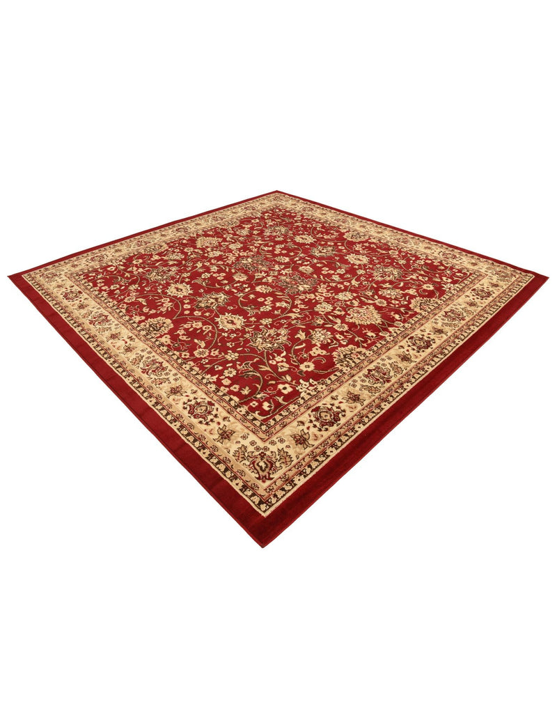 Isfahan Elegance Collection Area Rug - Naghsh-e Jahan (Burgundy) Square Burgundy lifestyle 76