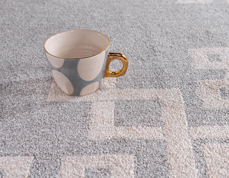 Aegean Labyrinth Collection Area Rug - Rhodes Rectangle Gray lifestyle 18
