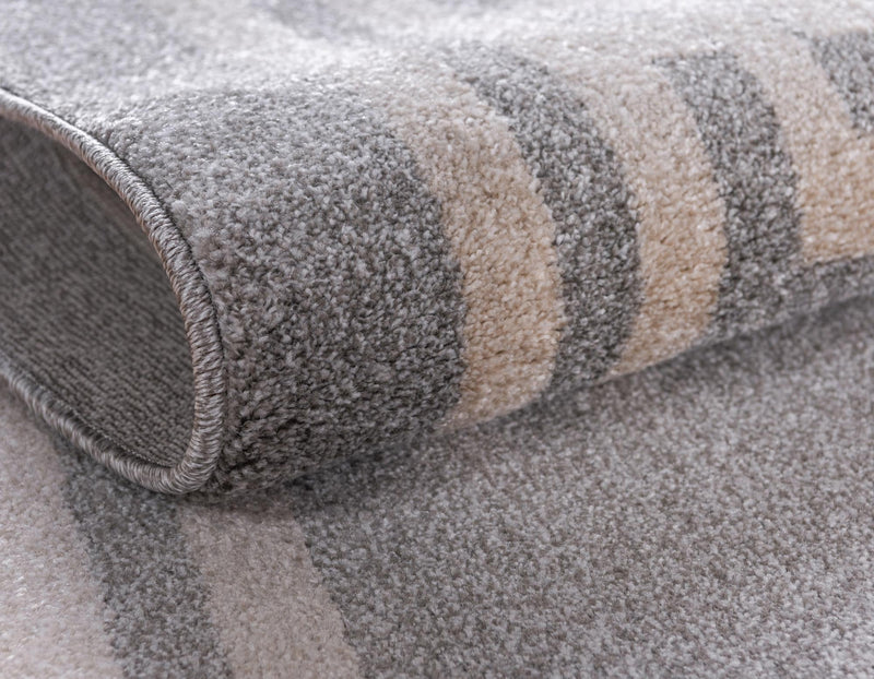 Aegean Labyrinth Collection Area Rug - Rhodes Rectangle Gray lifestyle 21