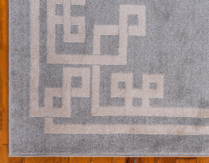 Aegean Labyrinth Collection Area Rug - Rhodes Rectangle Gray lifestyle 27