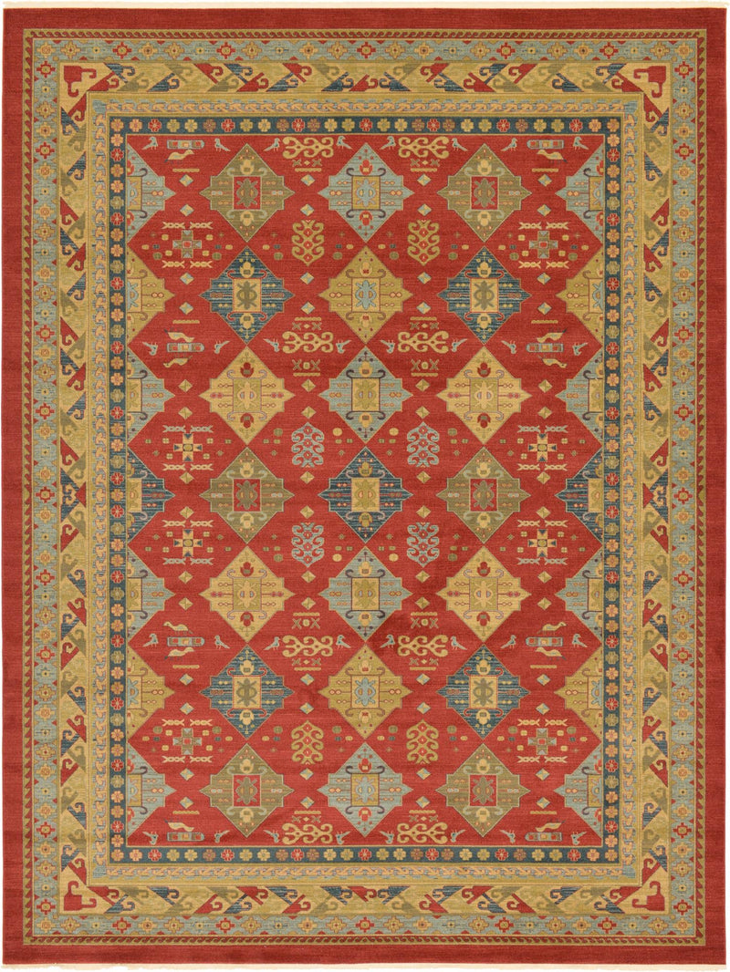 Persian Elegance Collection Area Rug - Kashan Rectangle Red lifestyle 2