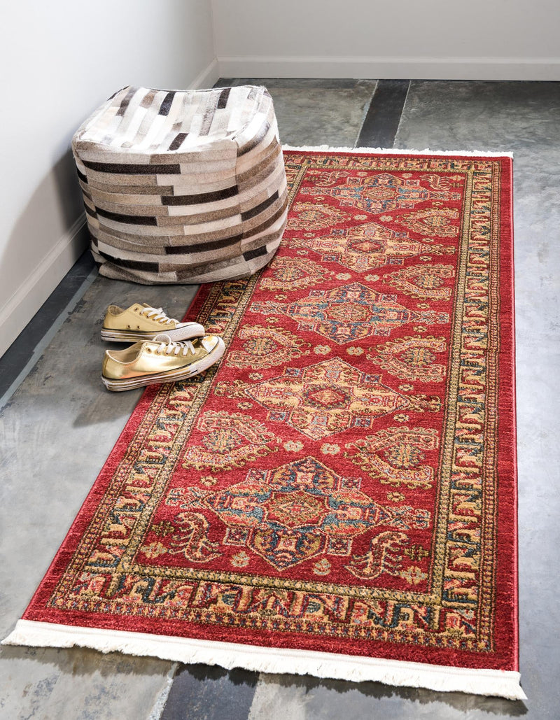 Persian Elegance Collection Area Rug - Mashhad Runner Red lifestyle 13