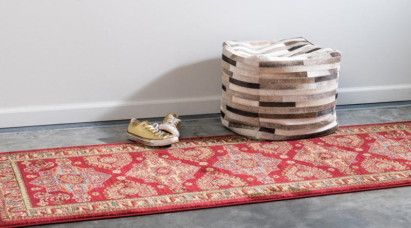 Persian Elegance Collection Area Rug - Mashhad Runner Red lifestyle 16