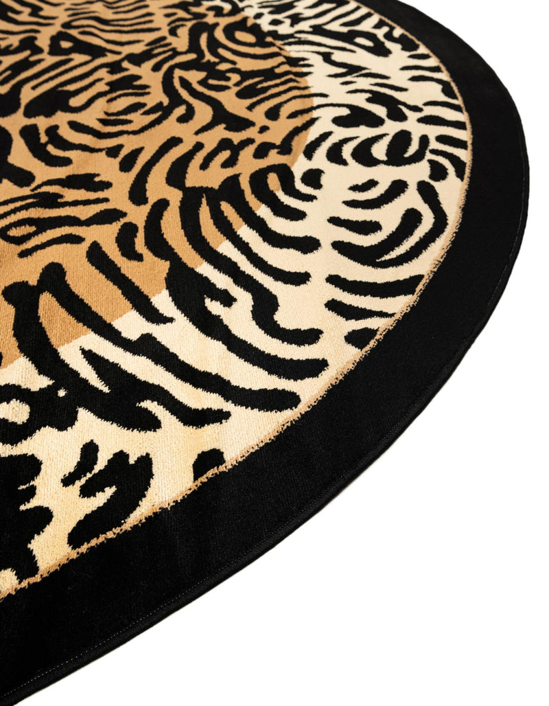 Savannah Sojourn Collection Area Rug - Kruger Round Light Brown lifestyle 20