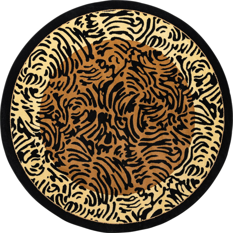 Savannah Sojourn Collection Area Rug - Kruger Round Light Brown lifestyle 7