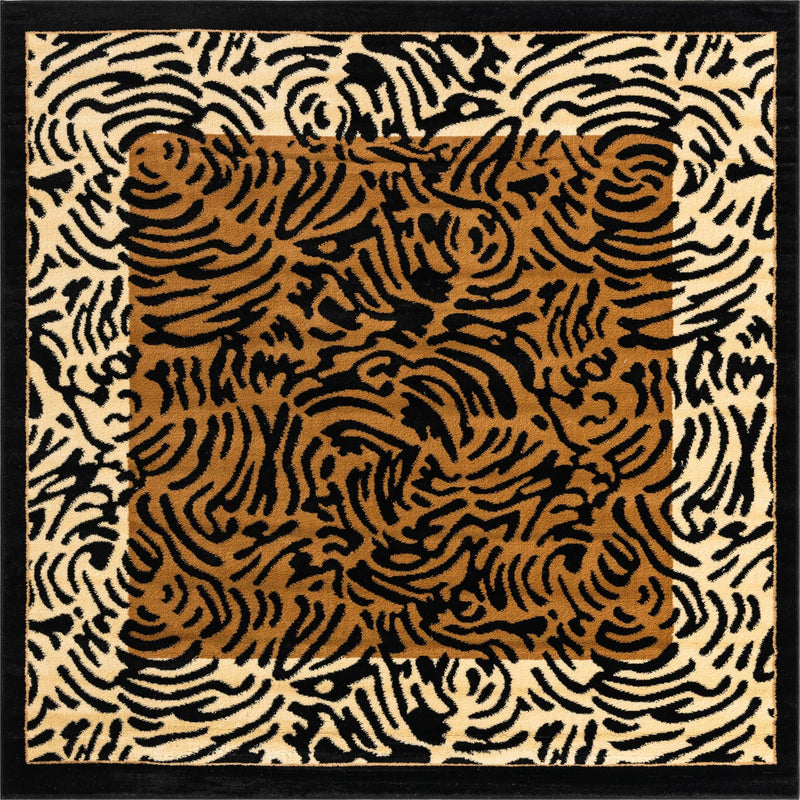 Savannah Sojourn Collection Area Rug - Kruger Square Light Brown lifestyle 8
