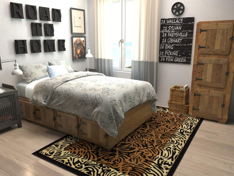 Savannah Sojourn Collection Area Rug - Kruger Rectangle Light Brown lifestyle 3