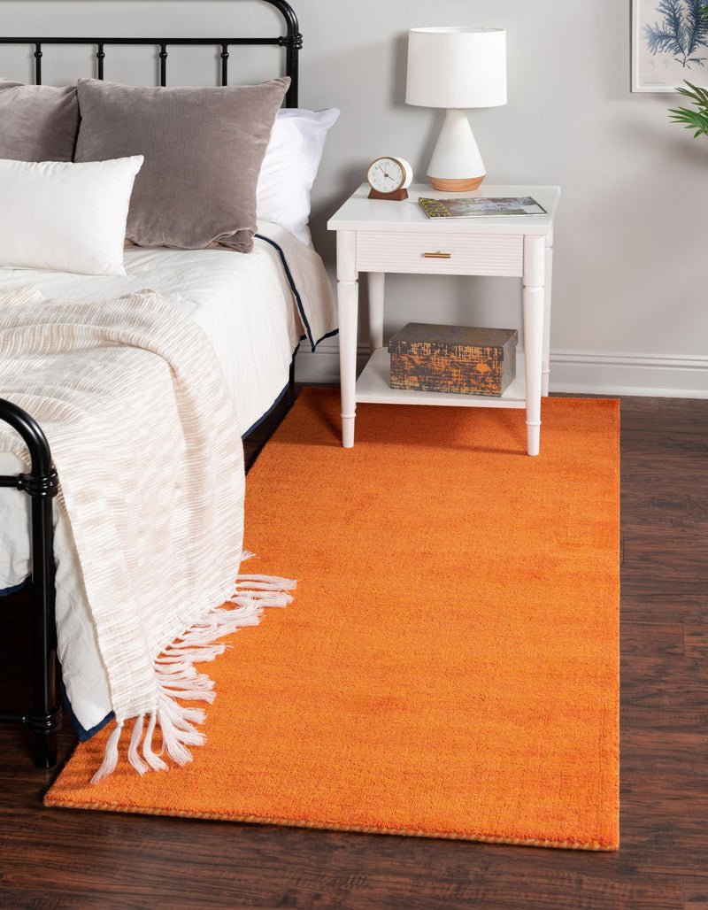 Tonal Oasis Collection Area Rug - Lenox (Orange) Runner Orange lifestyle 6