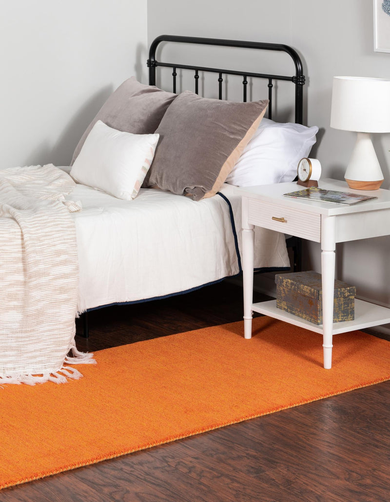 Tonal Oasis Collection Area Rug - Lenox (Orange) Runner Orange lifestyle 8