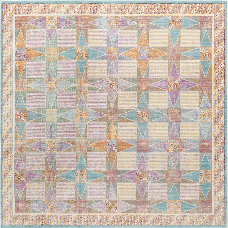 Lagoon Luxe Collection Area Rug - Mooring Square Multi lifestyle 11