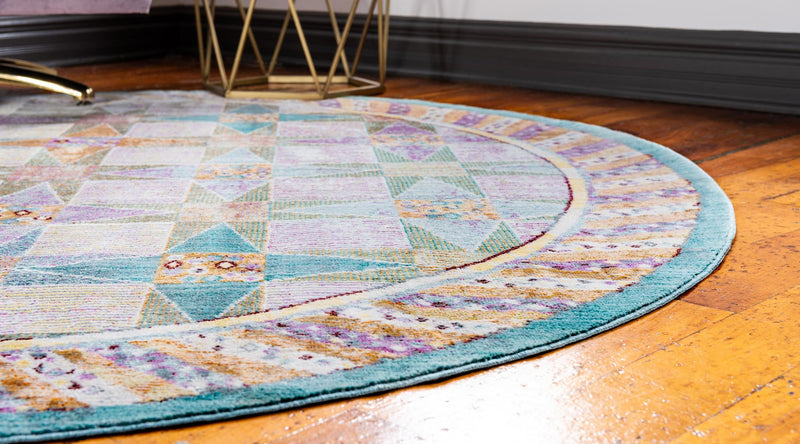 Lagoon Luxe Collection Area Rug - Mooring Round Multi lifestyle 21