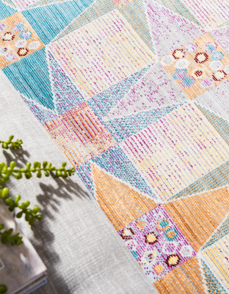 Lagoon Luxe Collection Area Rug - Mooring Round Multi lifestyle 26